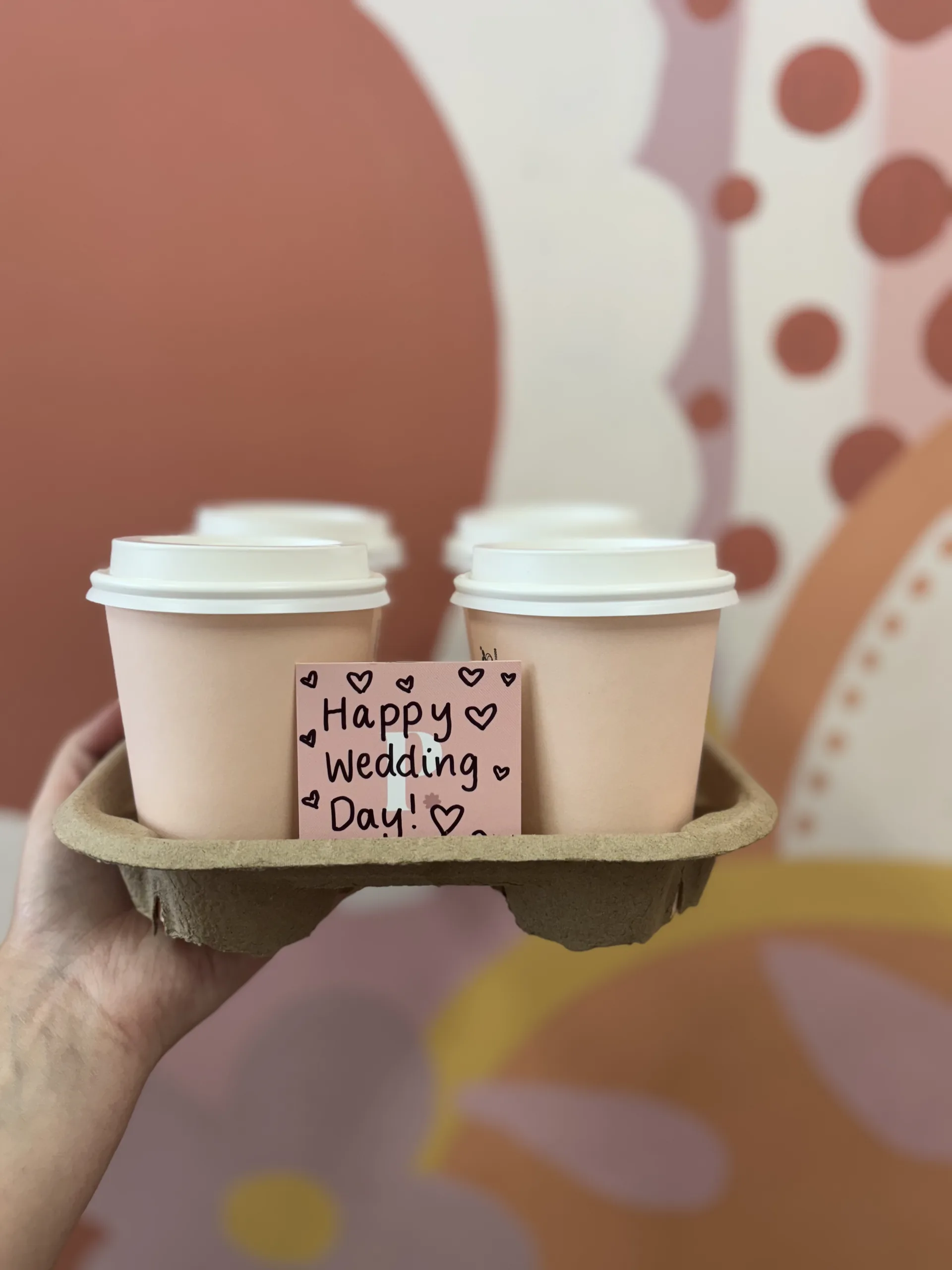 Pink Posie Project takeaway coffee cups